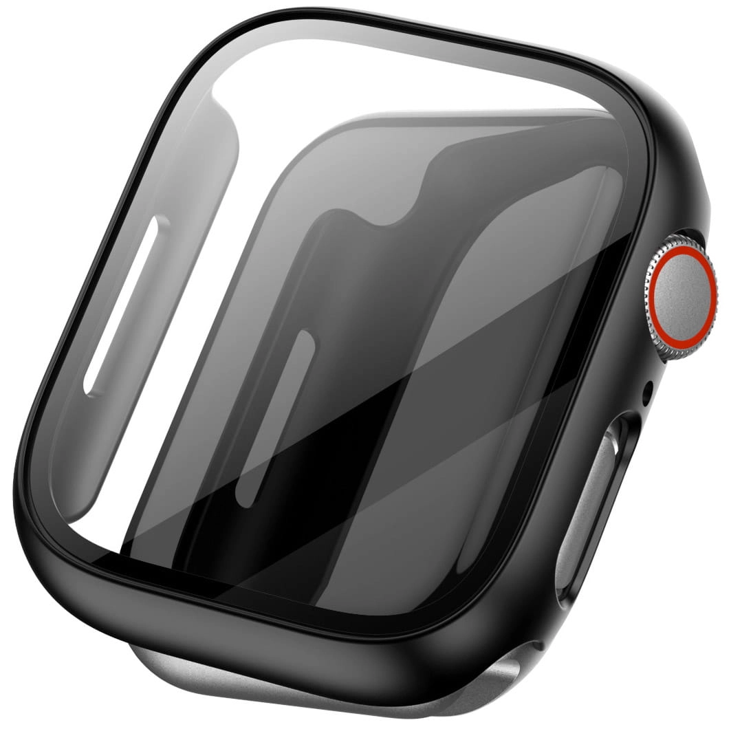 Nakładka na tarczę Bizon ze szkłem do Apple Watch 9/8/7 41mm Czarny