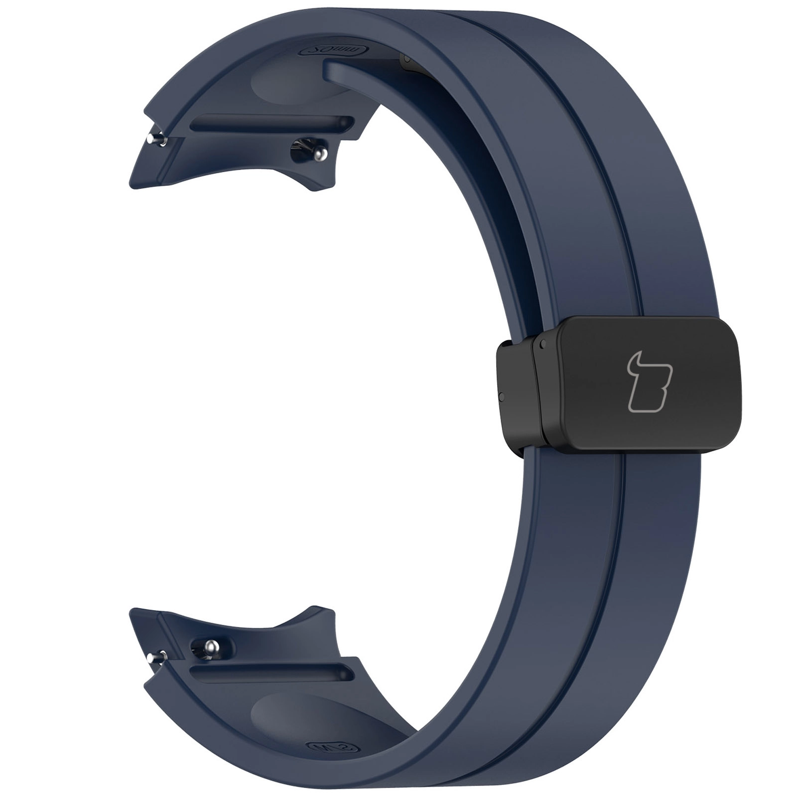 Pasek Bizon Strap Watch Silicone L do Galaxy Watch FE/7/6/6 Classic/5/5 Pro/4/4 Classic Granatowy