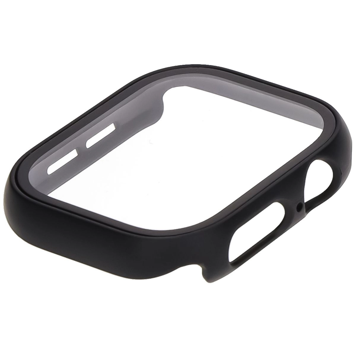 Nakładka na tarczę Bizon ze szkłem do Apple Watch 10 46mm Czarny