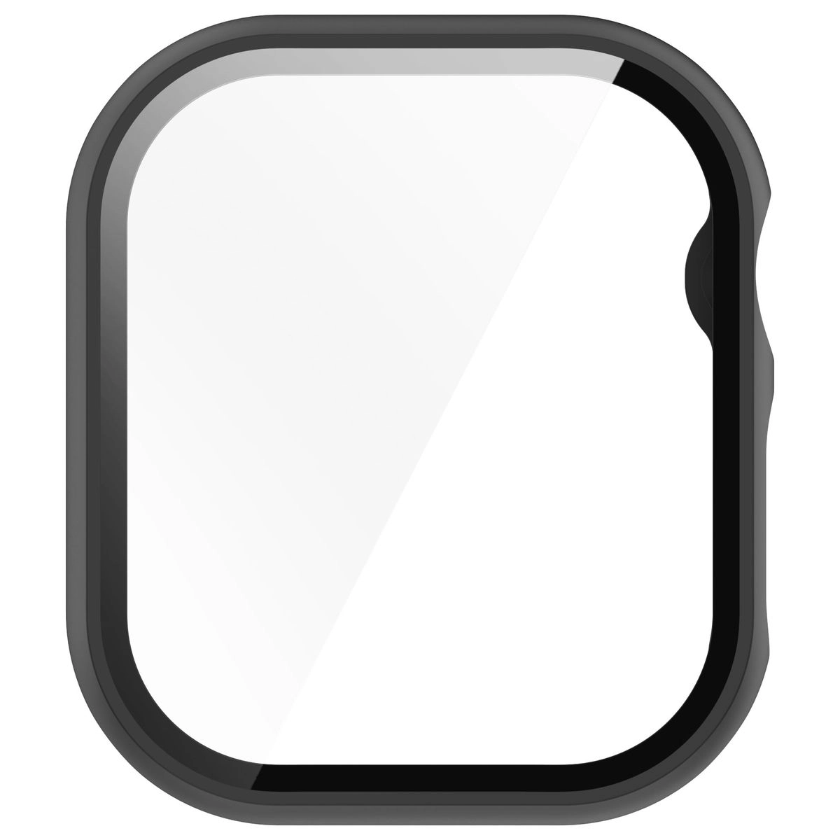 Nakładka na tarczę Bizon ze szkłem do Apple Watch 10 46mm Czarny