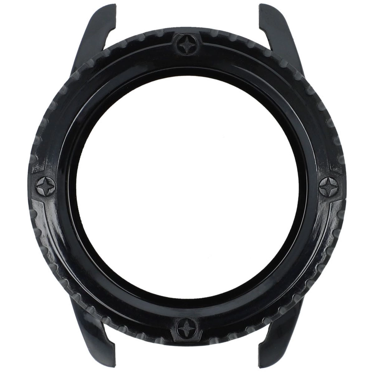Nakładka na tarczę Bizon ze szkłem do Xiaomi Watch S3 47mm Czarny