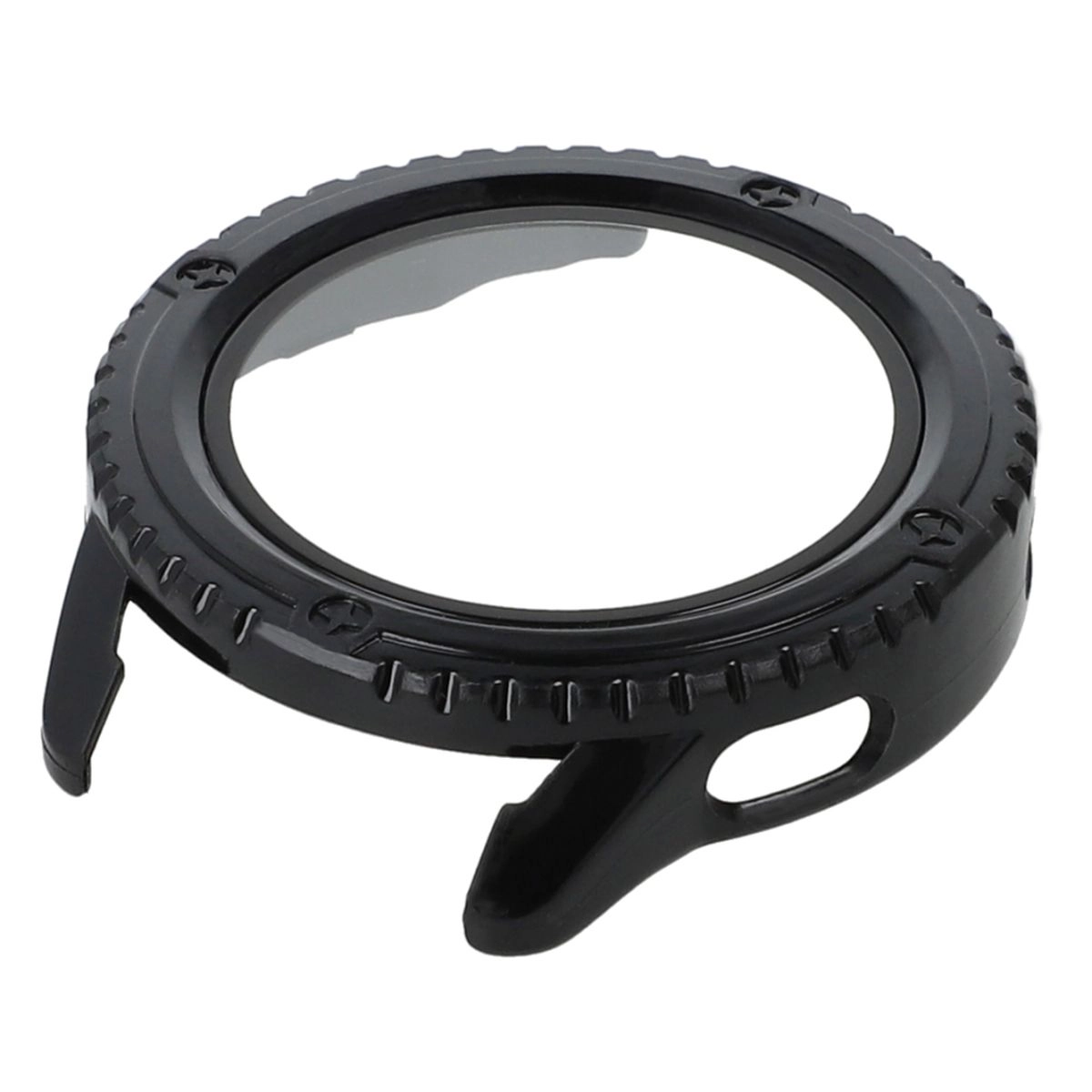 Nakładka na tarczę Bizon ze szkłem do Xiaomi Watch S3 47mm Czarny