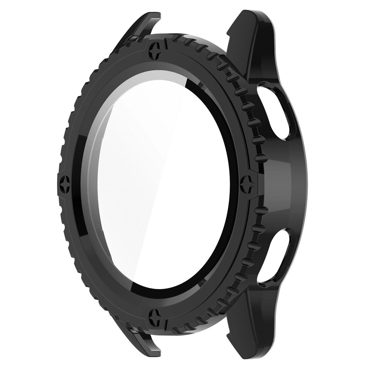 Nakładka na tarczę Bizon ze szkłem do Xiaomi Watch S3 47mm Czarny