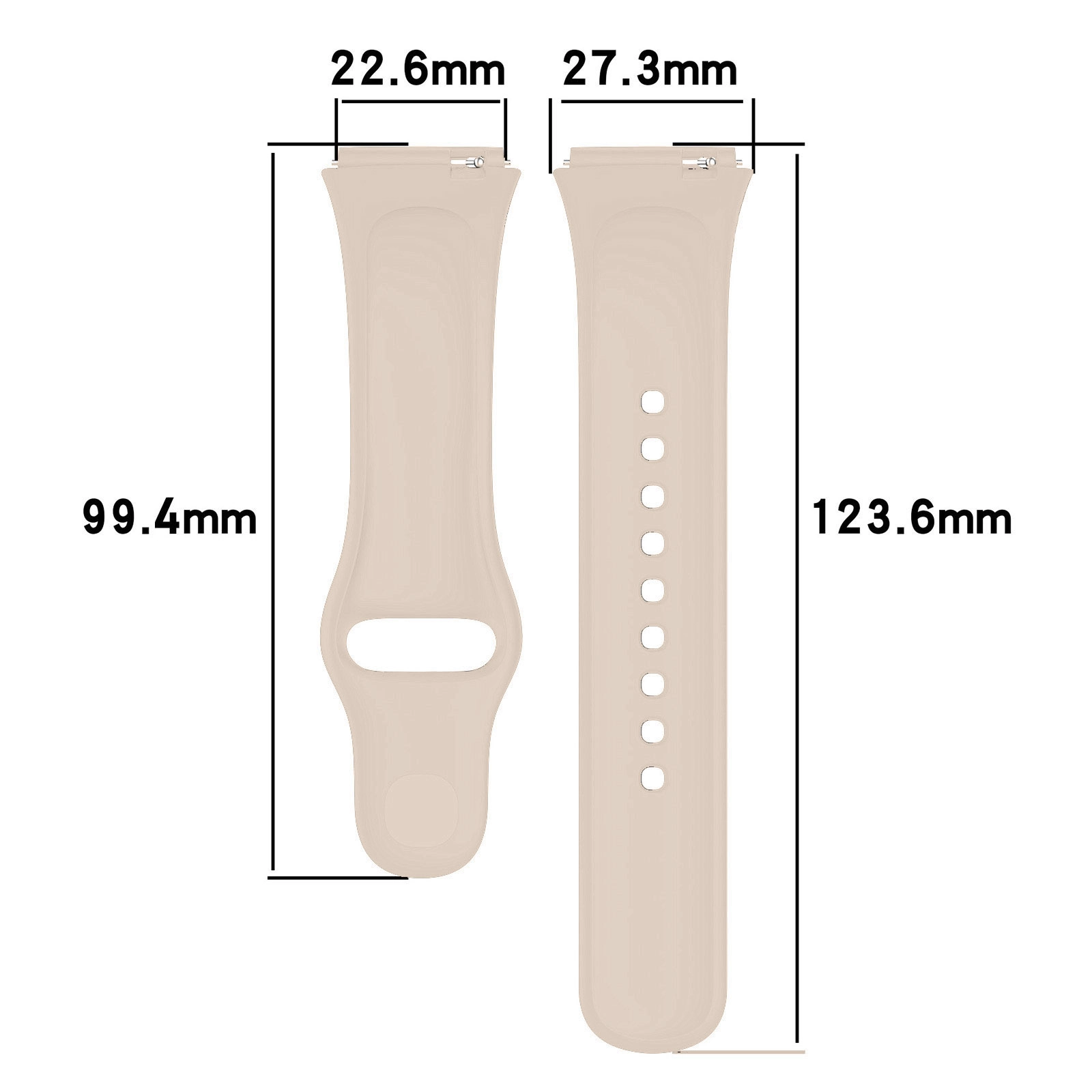 Pasek Bizon Strap Watch Dots do Xiaomi Redmi Watch 3 Active Beżowy