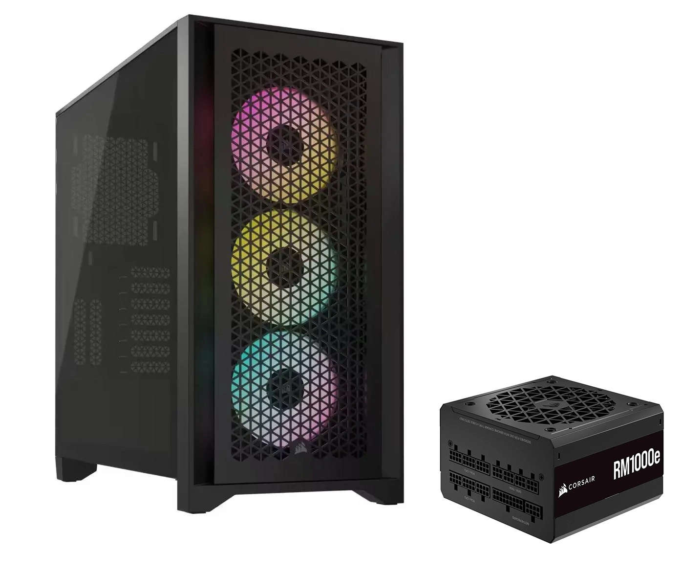 Obudowa Corsair iCUE 4000D Airflow ARGB Czarny + RM1000e 1000W 80+ Gold Czarny