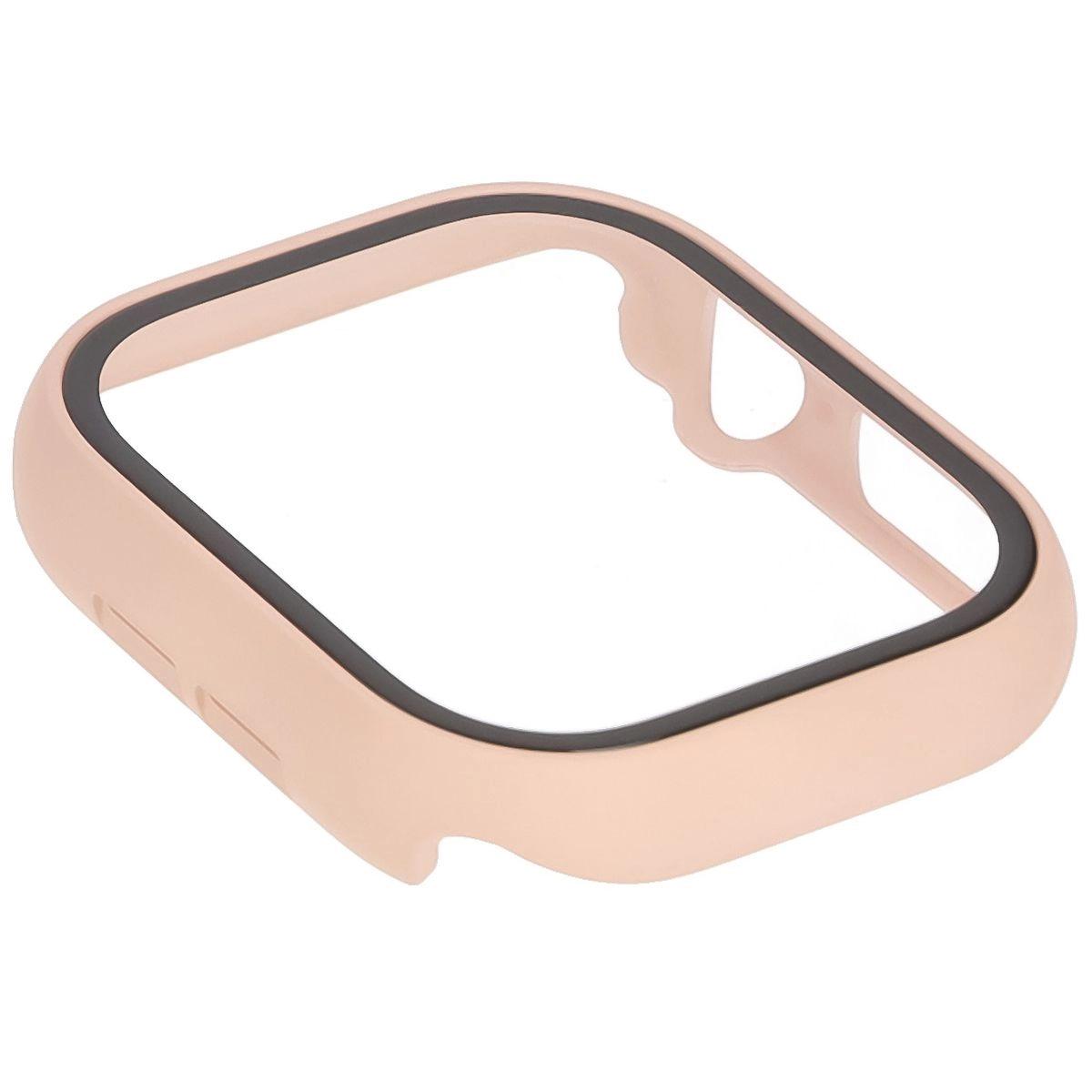 Nakładka na tarczę Bizon ze szkłem do Apple Watch 10 46mm Różowy