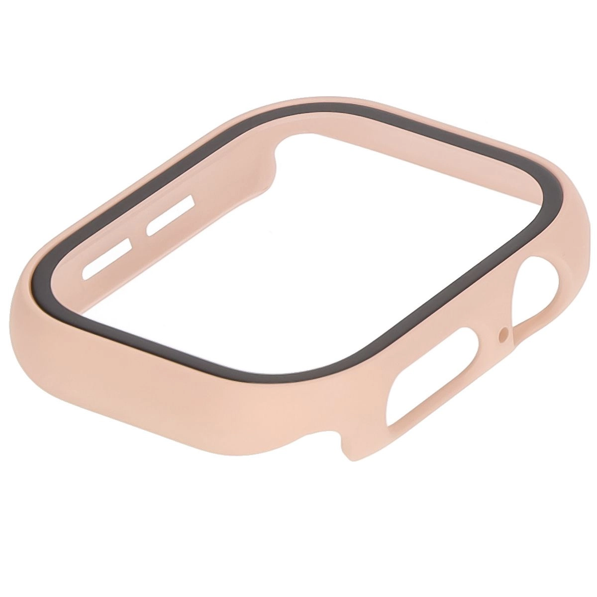Nakładka na tarczę Bizon ze szkłem do Apple Watch 10 46mm Różowy