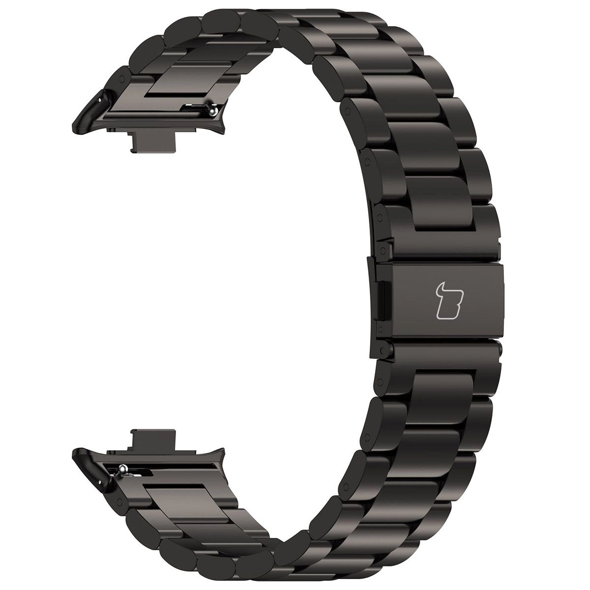 Bransoleta Bizon ze stali nierdzewnej Aura do Xiaomi Smart Band 9 Pro/8 Pro / Redmi Watch 5/4 Czarny