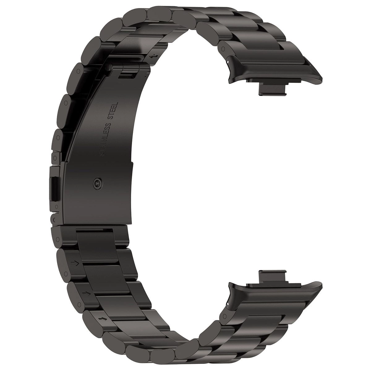 Bransoleta Bizon ze stali nierdzewnej Aura do Xiaomi Smart Band 9 Pro/8 Pro / Redmi Watch 5/4 Czarny