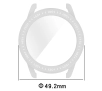 Nakładka na tarczę Bizon Felipe do Xiaomi Watch S3 47mm Srebrny