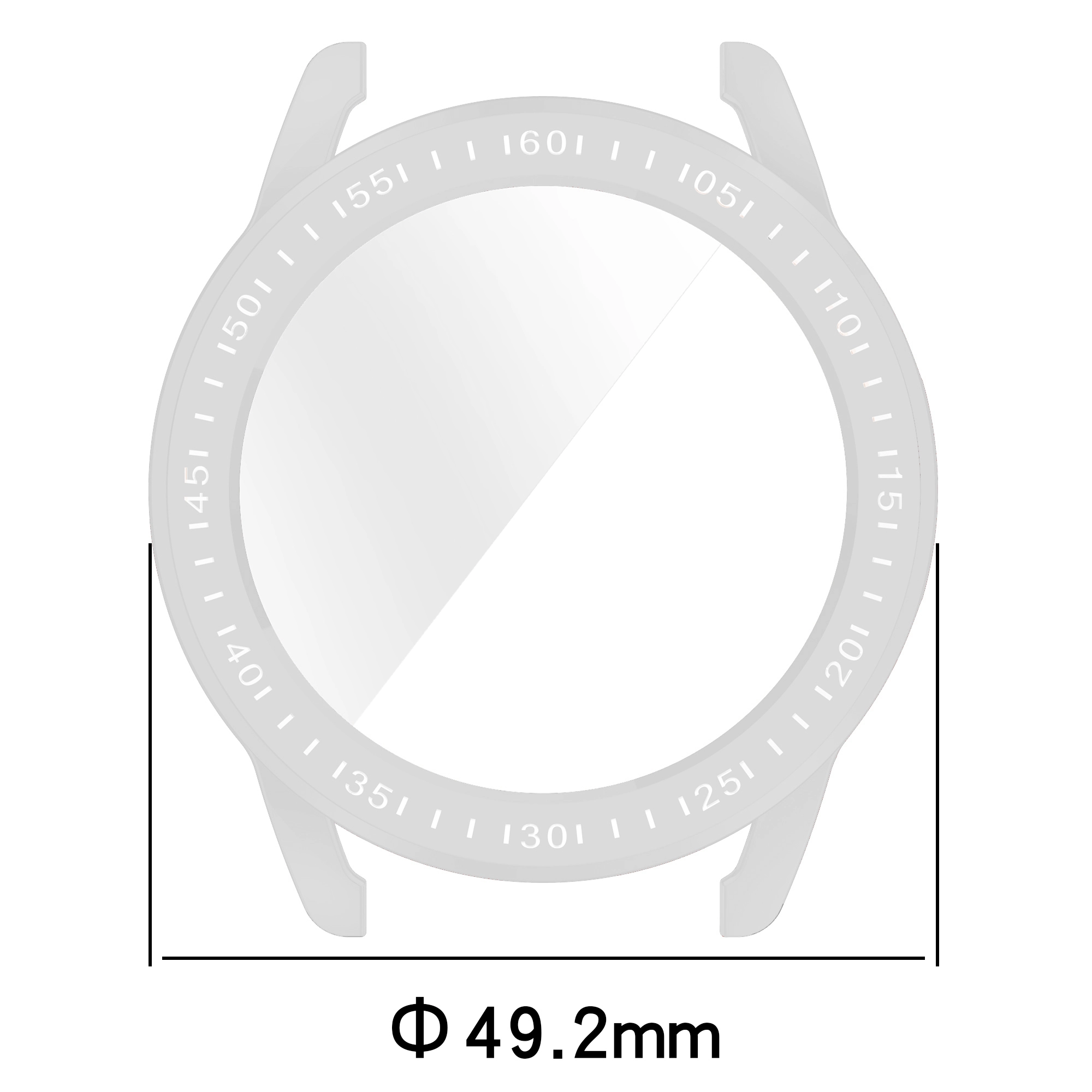 Nakładka na tarczę Bizon Felipe do Xiaomi Watch S3 47mm Srebrny