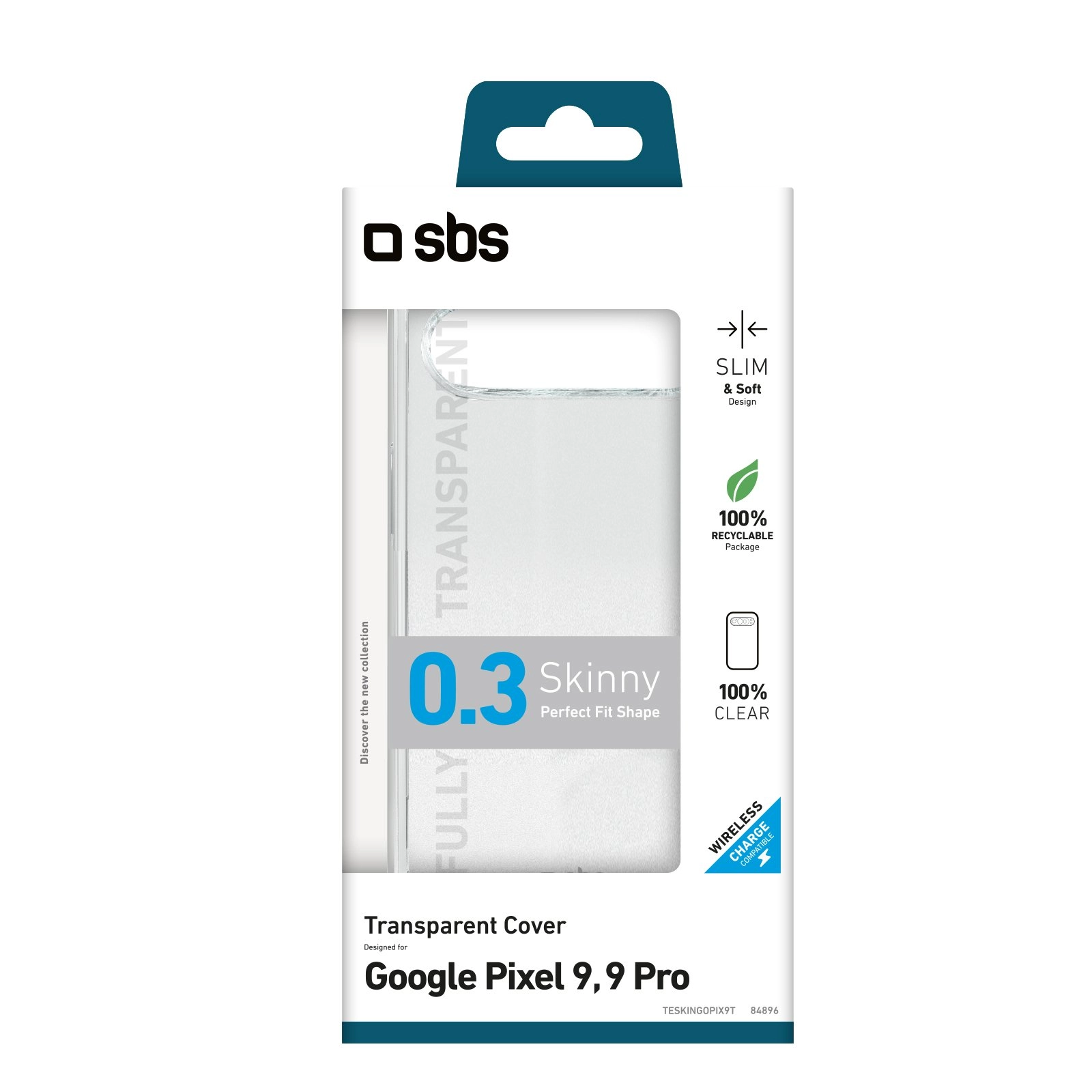 Etui SBS Skinny do Google Pixel 9/9 Pro Przezroczysty