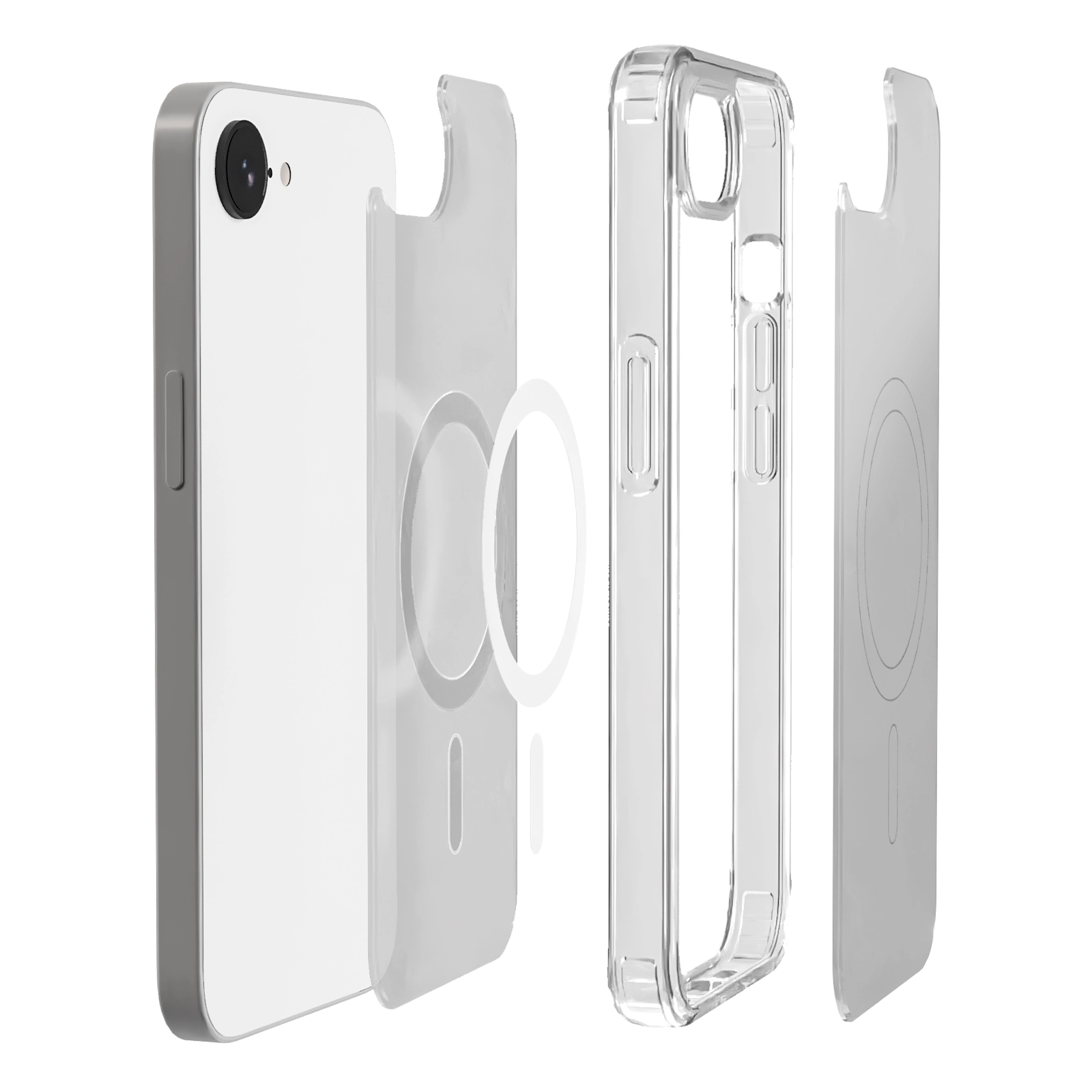 Etui Puro Lite Mag do iPhone 16e Przezroczysty