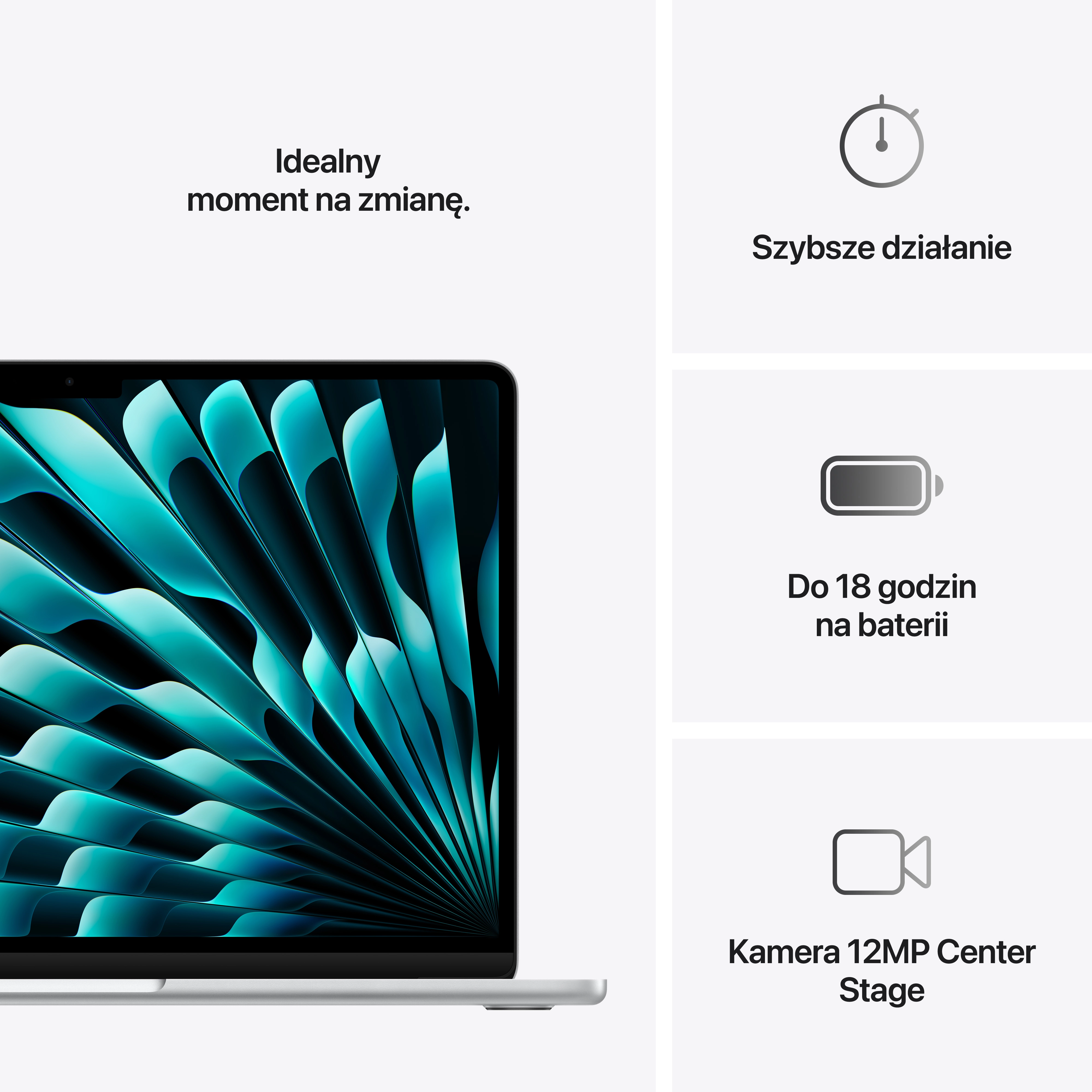 Apple MacBook Air 2025 13,6" M4 24GB RAM 512GB Dysk macOS Srebrny