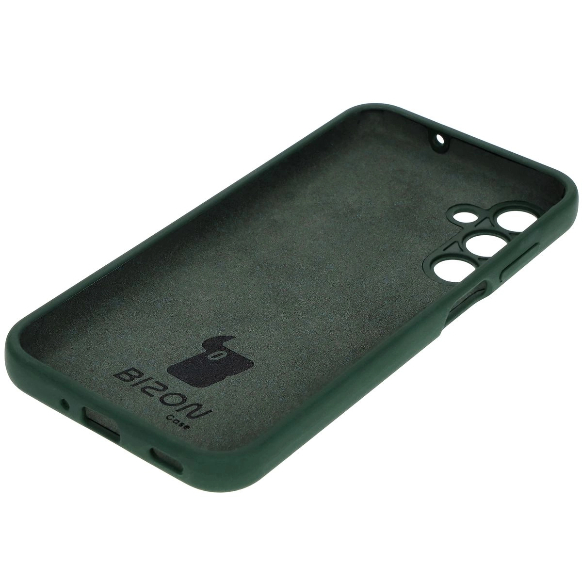 Etui Bizon Silikonowe Soft do Galaxy M35 5G Ciemnozielony