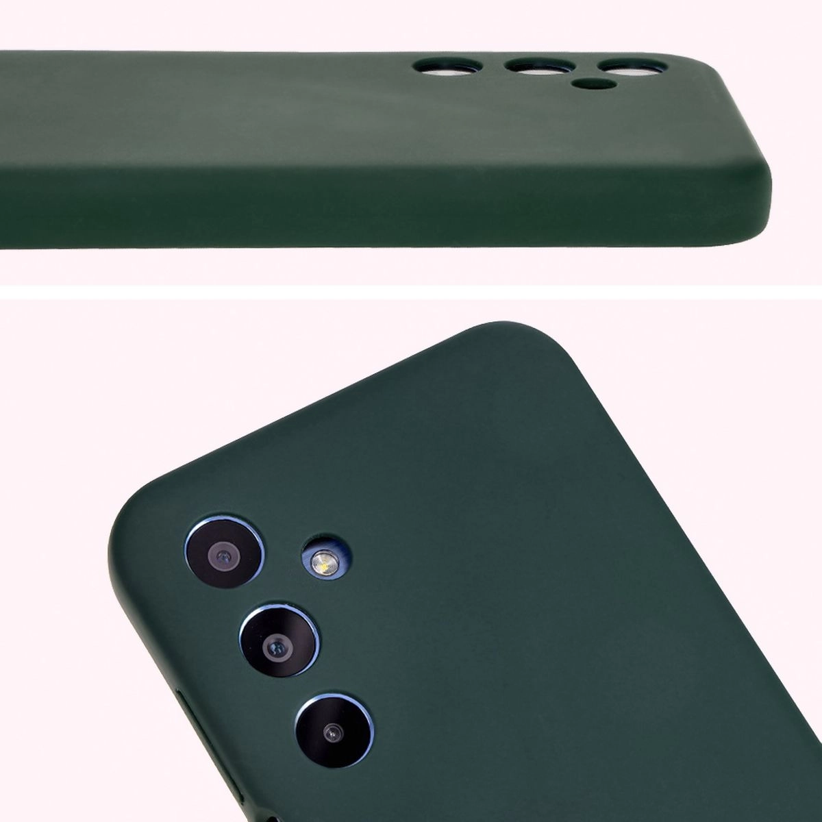 Etui Bizon Silikonowe Soft do Galaxy M35 5G Ciemnozielony