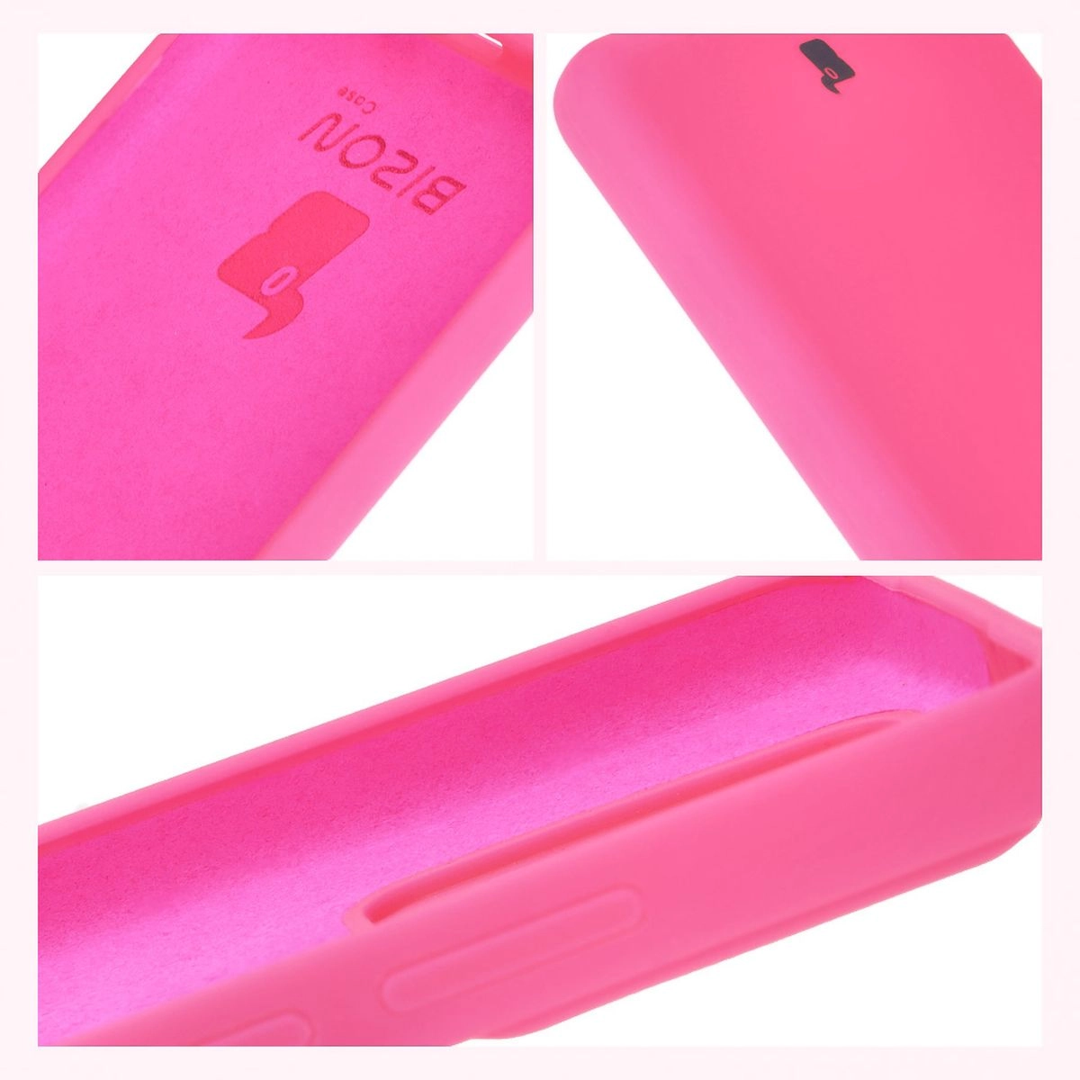 Etui Bizon Silikonowe Soft do Xiaomi 14T Pro Neonowo-różowy