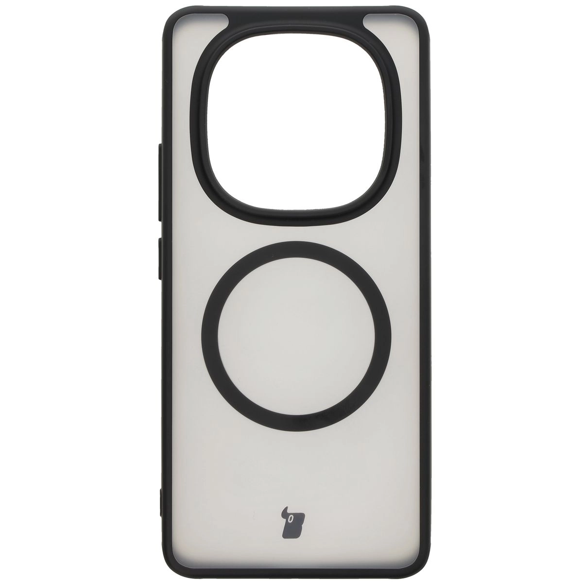 Etui Bizon MatteO z MagSafe do Xiaomi Redmi Note 14 Pro 5G / 14 Pro Plus 5G / Poco X7 Półprzezroczyste z czarną ramką