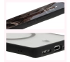 Etui Bizon MatteO z MagSafe do Xiaomi Redmi Note 14 Pro 5G / 14 Pro Plus 5G / Poco X7 Półprzezroczyste z czarną ramką