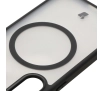 Etui Bizon MatteO z MagSafe do Galaxy S25 Plus Półprzezroczyste z czarną ramką