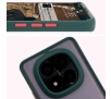 Etui Bizon z uchwytem na palec Hybrid Ring do Xiaomi Redmi Note 14 Pro Plus 5G Przydymione z ciemnozieloną ramką