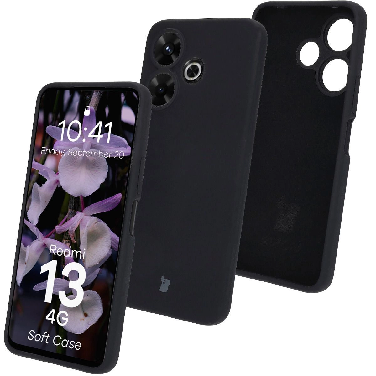Etui Bizon Silikonowe Soft do Xiaomi Redmi 13 4G Czarny