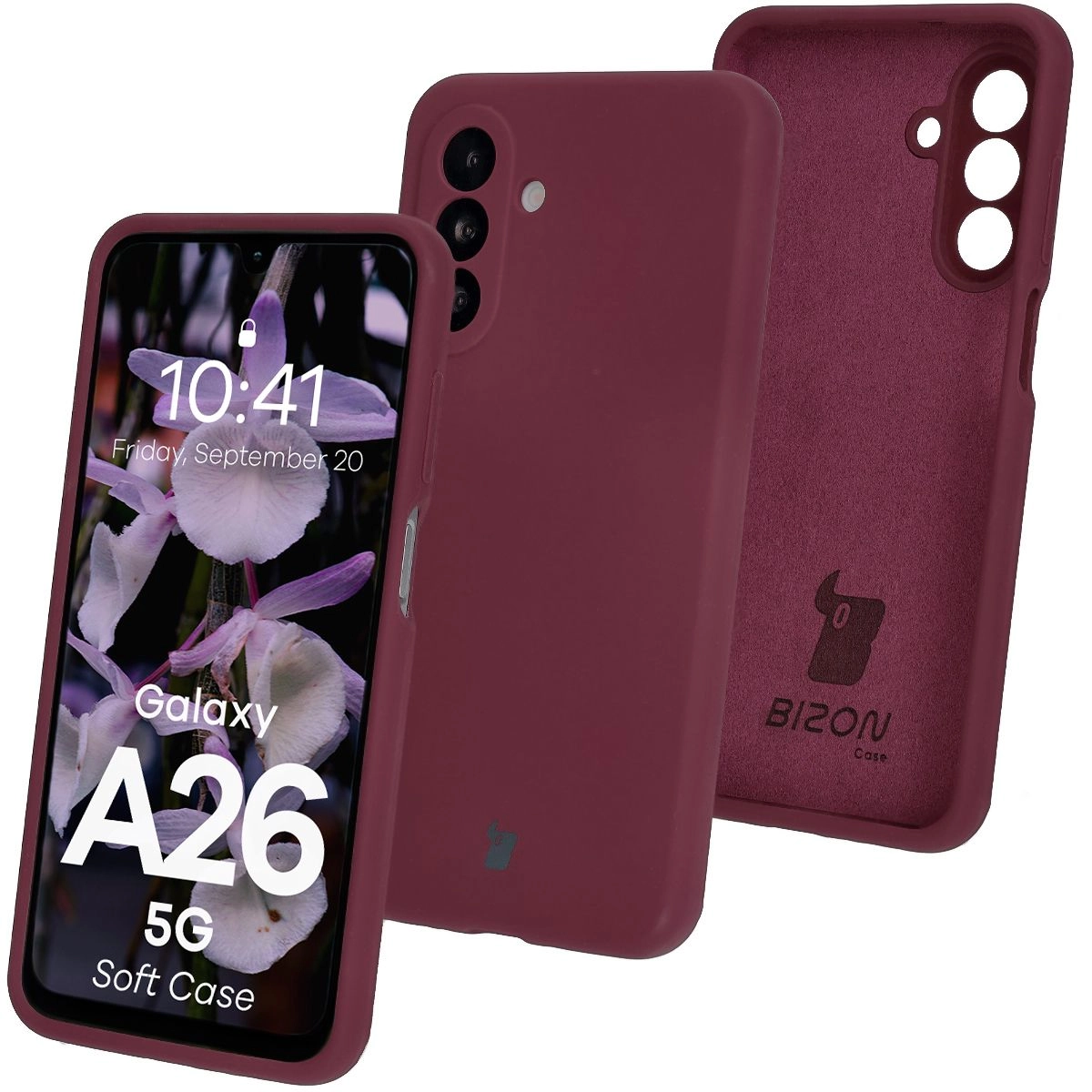 Etui Bizon Silikonowe Soft do Galaxy A26 5G Ciemno-fioletowy
