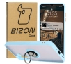 Etui Bizon z uchwytem na palec Hybrid Ring do Galaxy A26 5G Przydymione z jasnoniebieską ramką