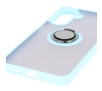 Etui Bizon z uchwytem na palec Hybrid Ring do Galaxy A26 5G Przydymione z jasnoniebieską ramką