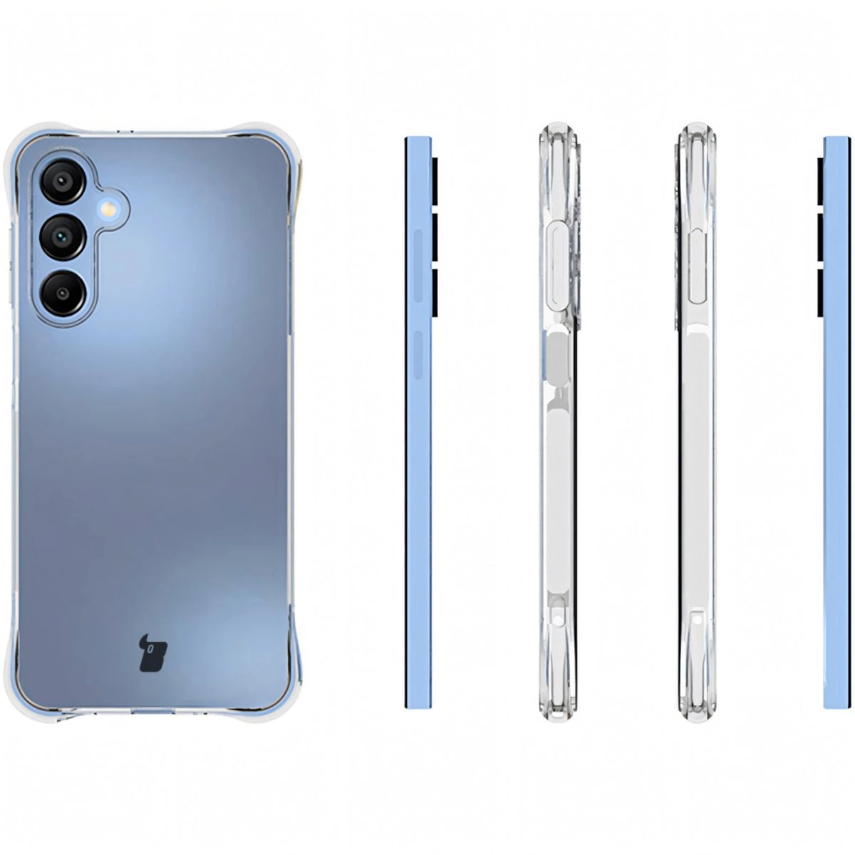 Etui Bizon Elastyczne Salpa do Galaxy A16 4G/5G Przezroczysty