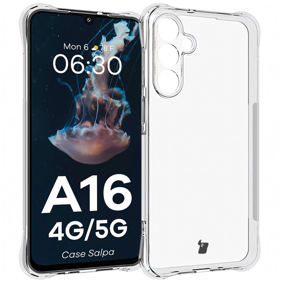 Etui Bizon Elastyczne Salpa do Galaxy A16 4G/5G Przezroczysty