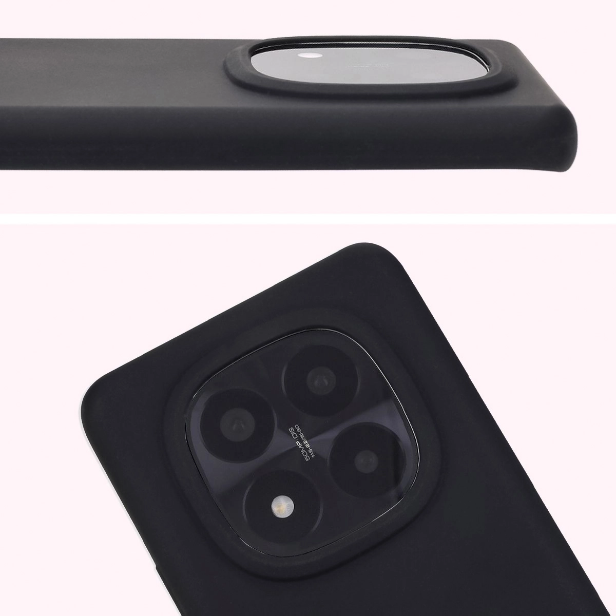 Etui Bizon Silikonowe Soft do Xiaomi Redmi Note 14 Pro Plus 5G Czarny