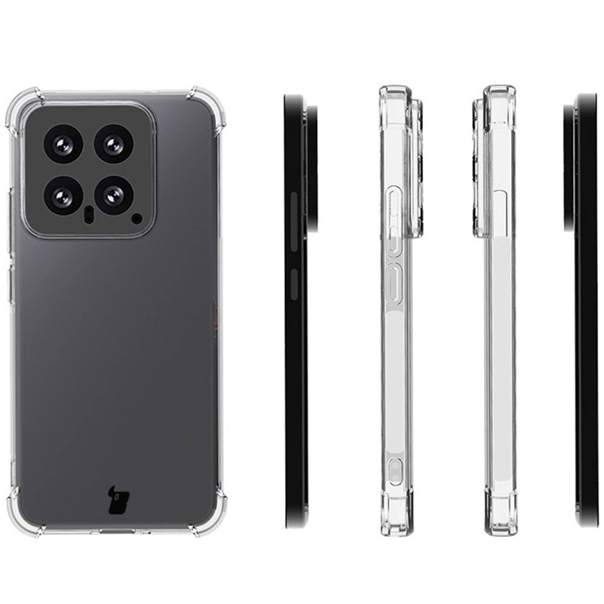 Etui Bizon Elastyczne Salpa do Xiaomi 14 Przezroczysty
