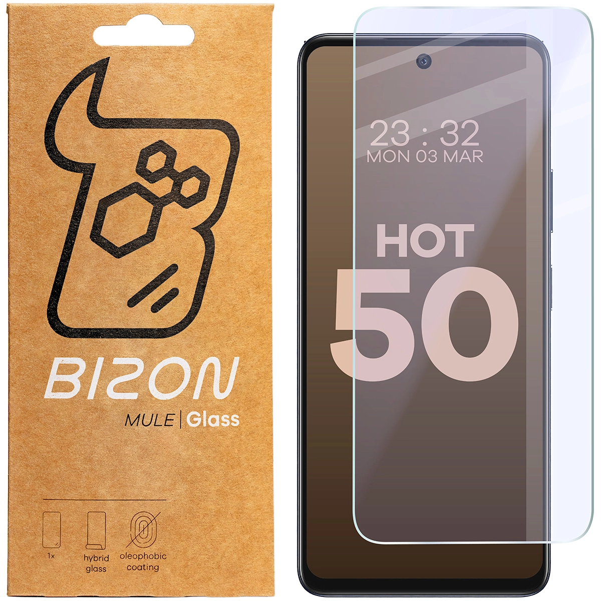 Szkło hybrydowe Bizon elastyczne Mule do Infinix Hot 50 4G