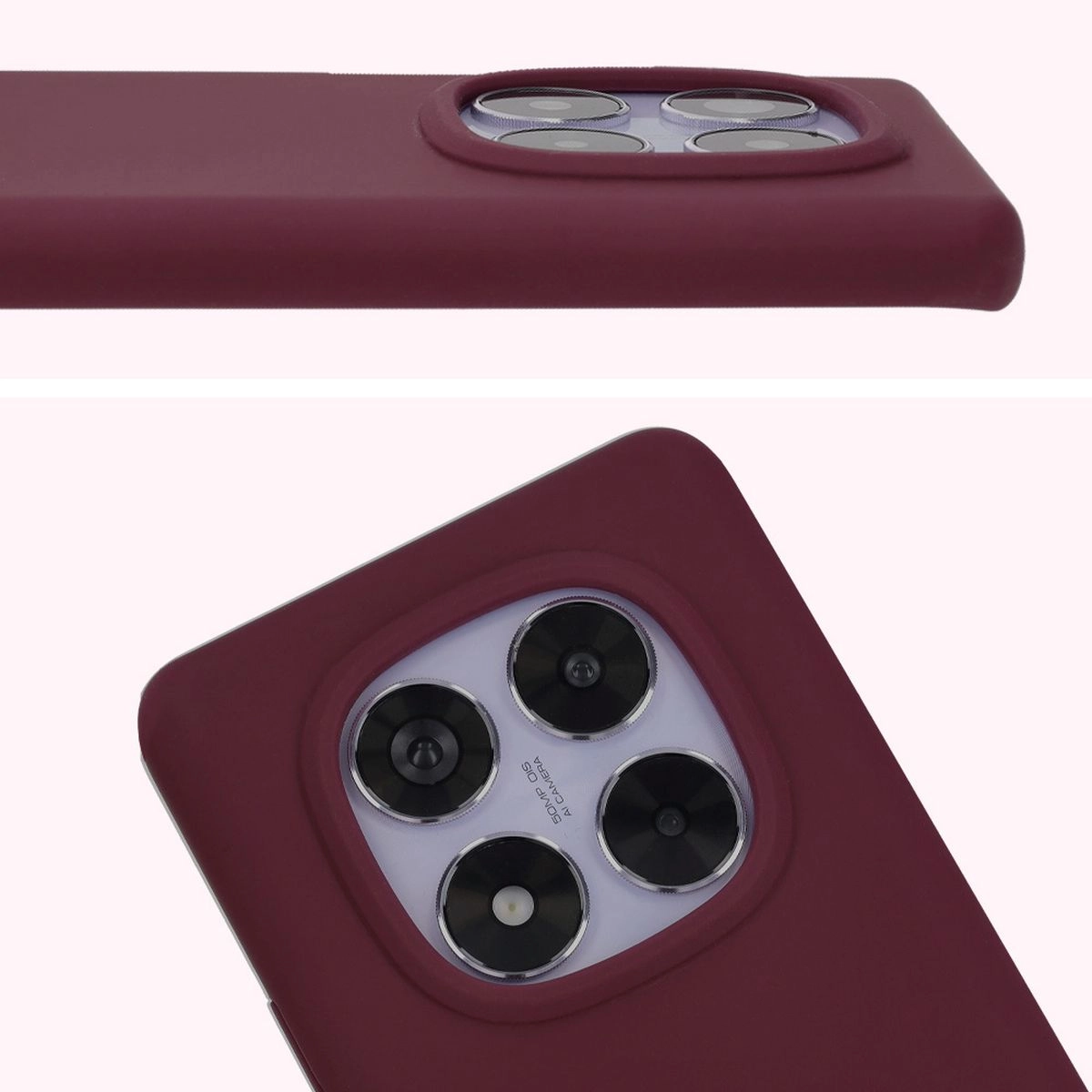 Etui Bizon Silikonowe Soft do Xiaomi Redmi Note 14 Pro 5G/Poco X7 Ciemno-fioletowy