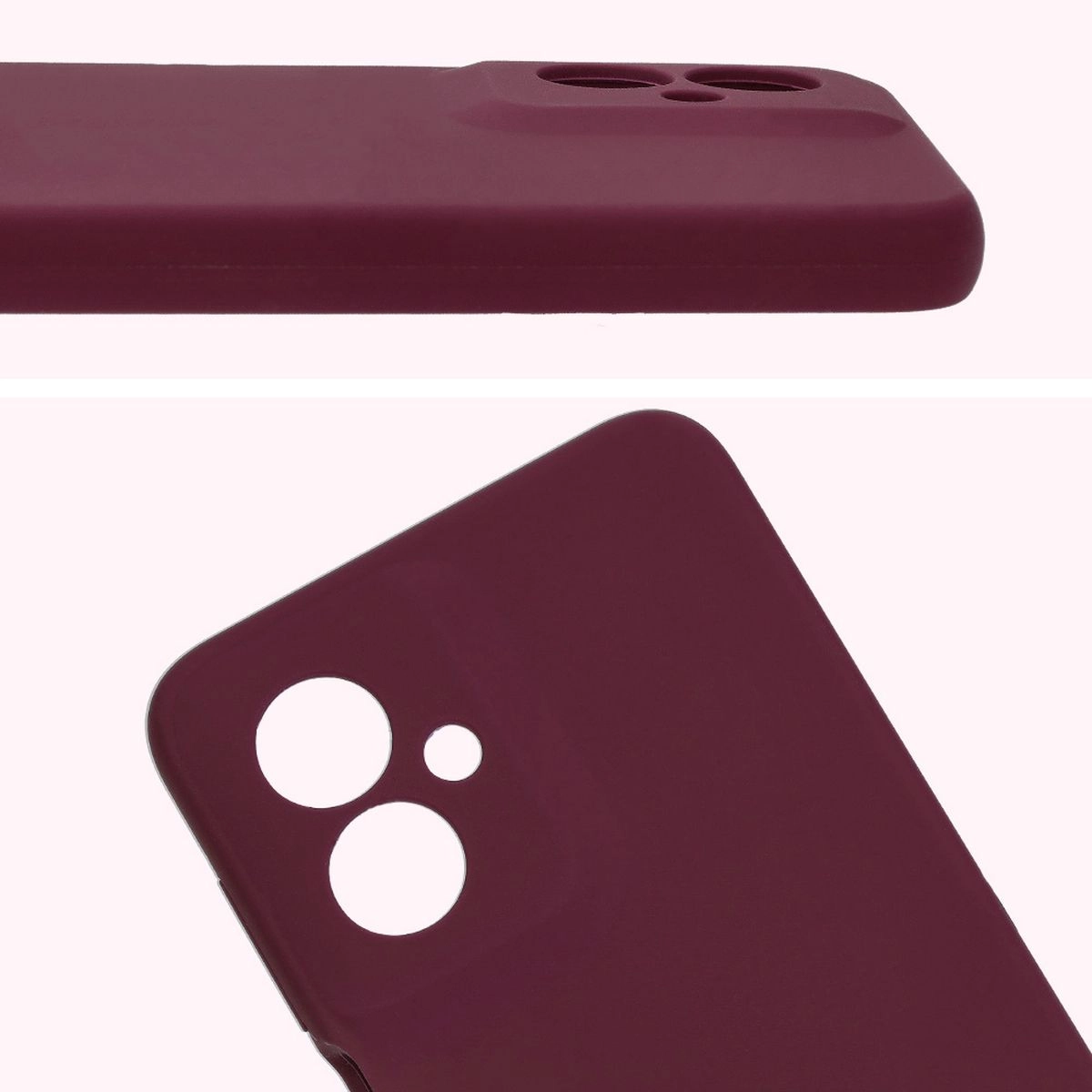 Etui Bizon Silikonowe Soft do Motorola Moto G55 5G Ciemno-fioletowy