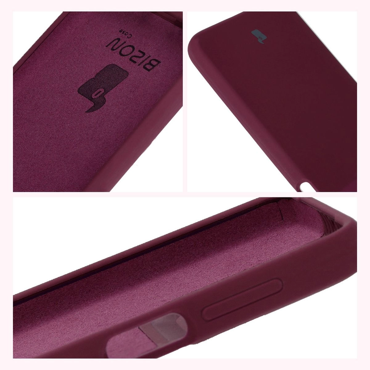 Etui Bizon Silikonowe Soft do Motorola Moto G55 5G Ciemno-fioletowy