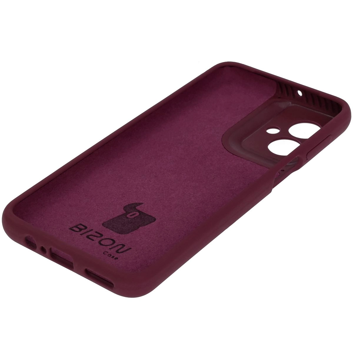 Etui Bizon Silikonowe Soft do Motorola Moto G55 5G Ciemno-fioletowy