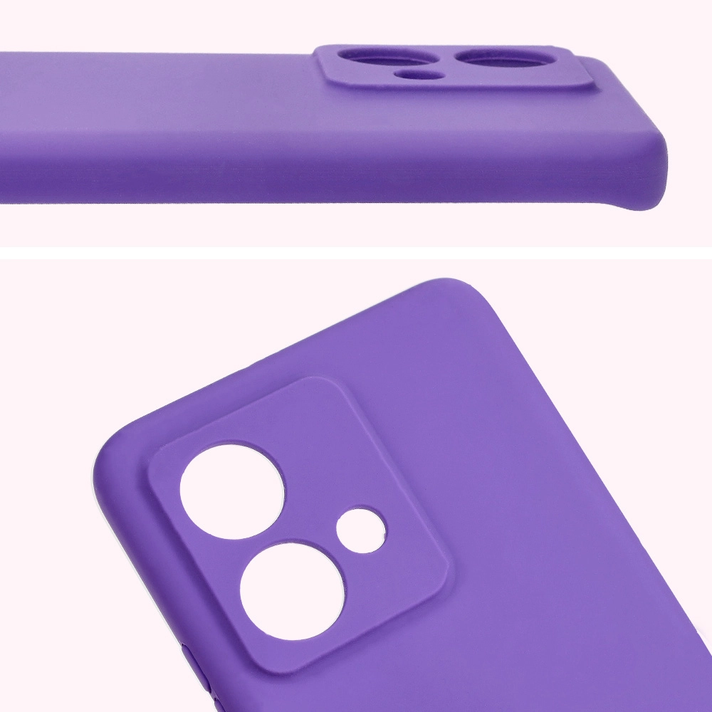 Etui Bizon Silikonowe Soft do Motorola Edge 40 Neo głęboki fiolet