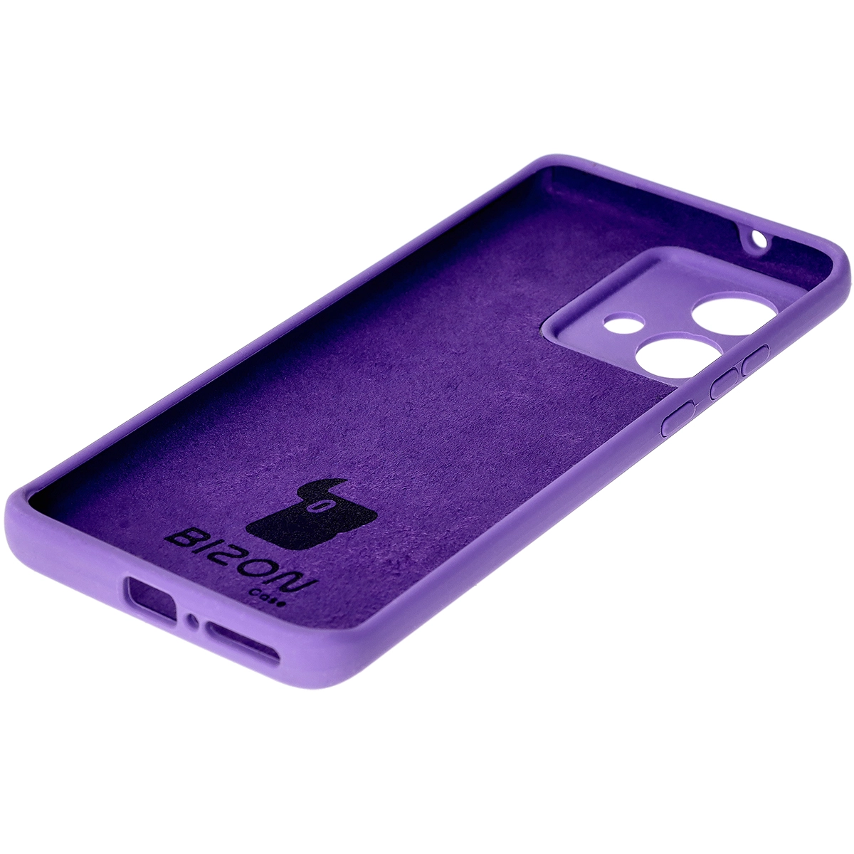 Etui Bizon Silikonowe Soft do Motorola Edge 40 Neo głęboki fiolet