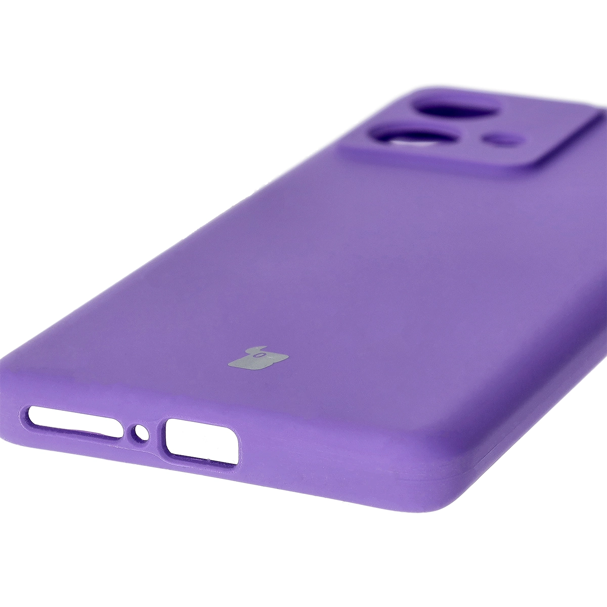 Etui Bizon Silikonowe Soft do Motorola Edge 40 Neo głęboki fiolet