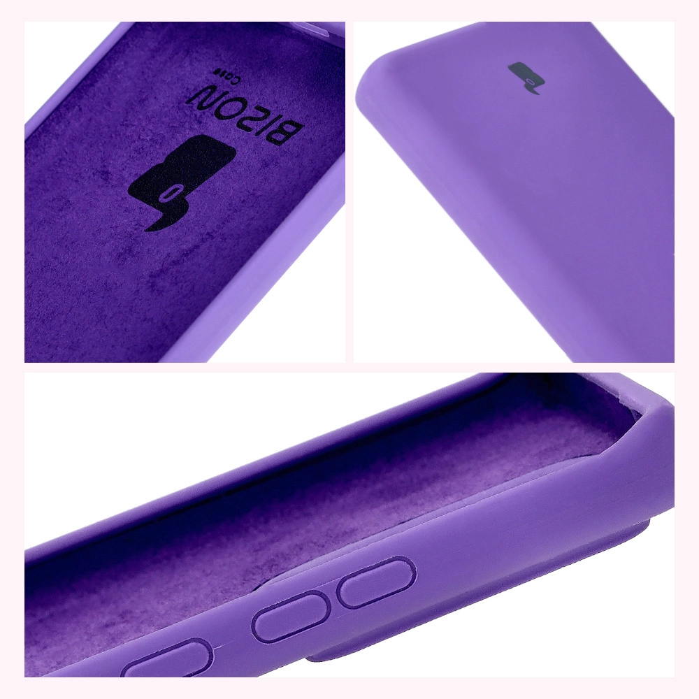 Etui Bizon Silikonowe Soft do Motorola Edge 40 Neo głęboki fiolet
