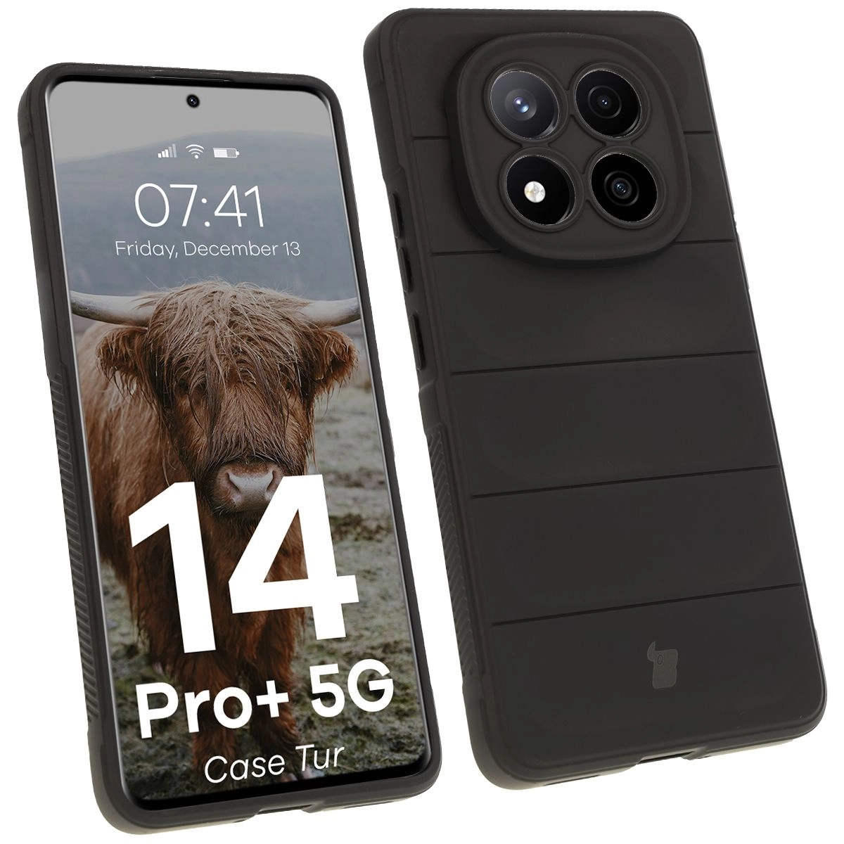 Etui Bizon Tur do Xiaomi Redmi Note 14 Pro Plus 5G Czarny