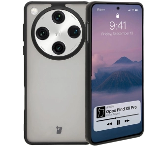 Etui Bizon Angelo do Oppo Find X8 Pro Przydymione z czarną ramką