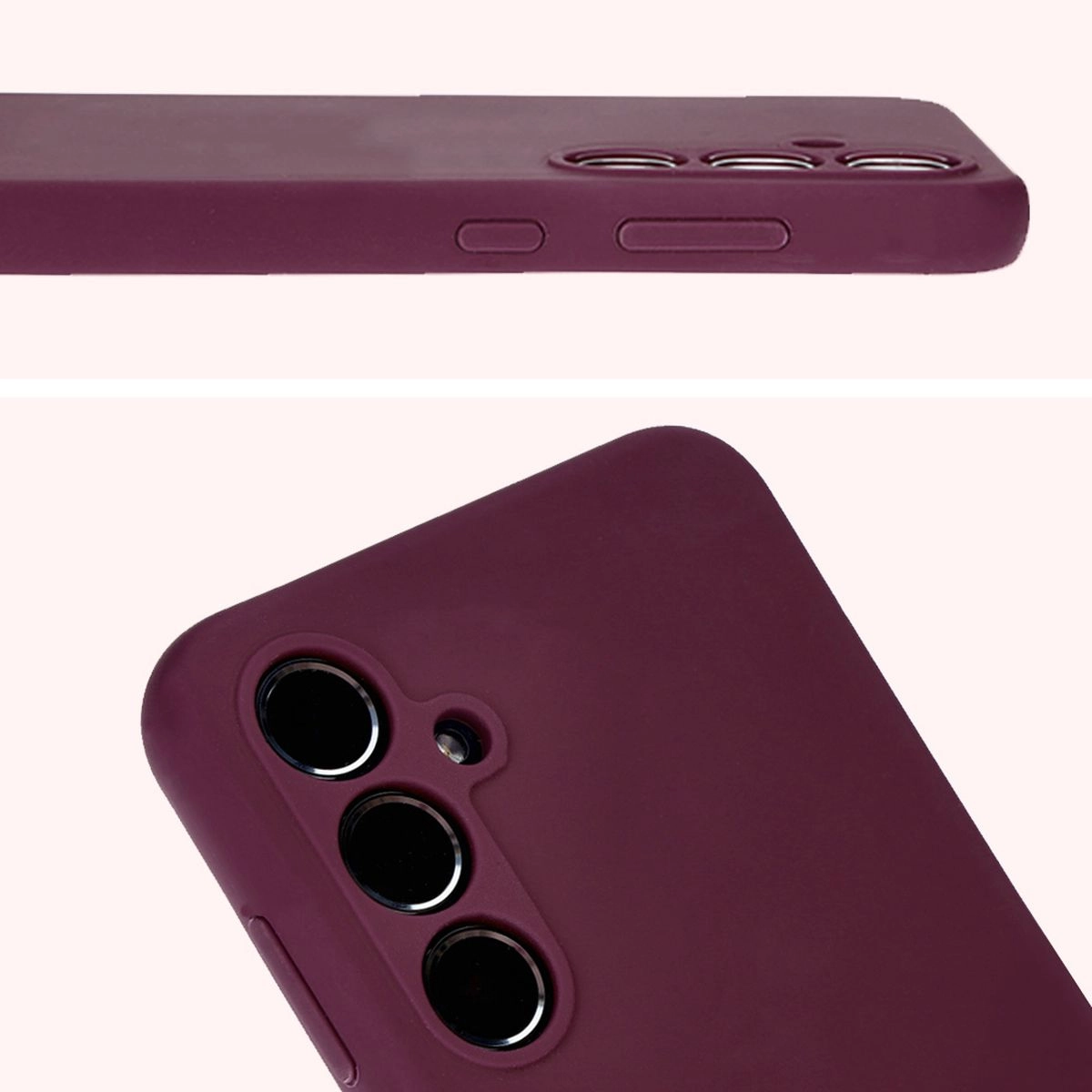 Etui Bizon Silikonowe Soft do Galaxy A35 5G Ciemno-fioletowy