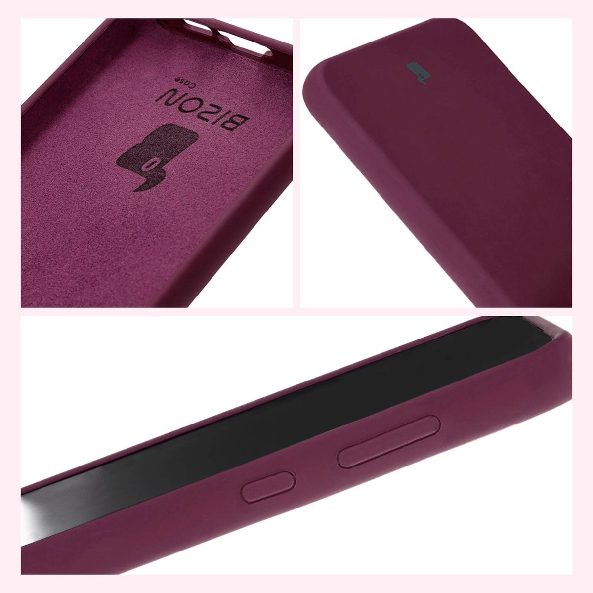 Etui Bizon Silikonowe Soft do Galaxy A35 5G Ciemno-fioletowy
