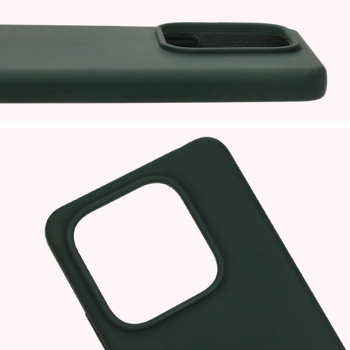 Etui Bizon Silikonowe Soft do Xiaomi Redmi Note 14 5G Ciemnozielony