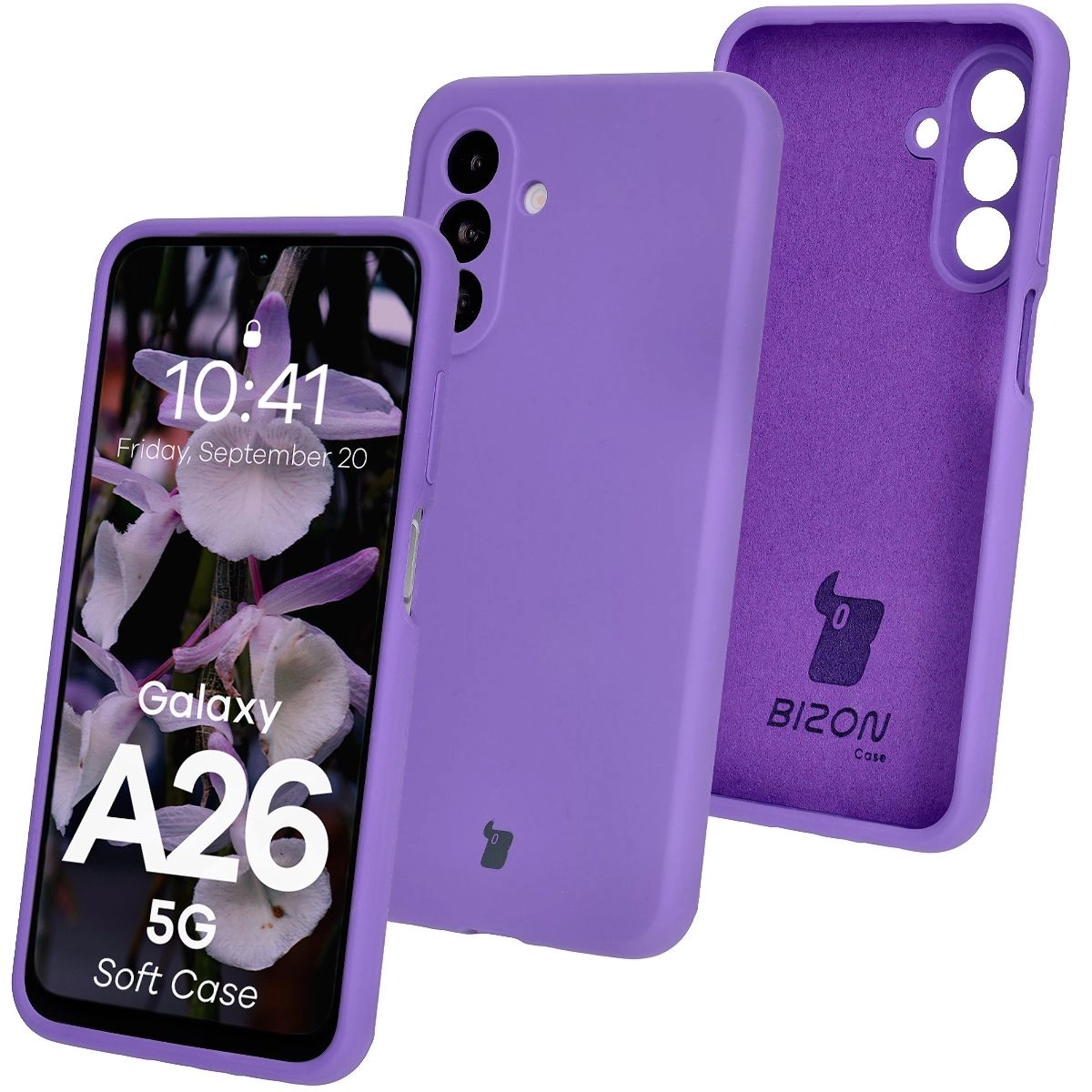 Etui Bizon Silikonowe Soft do Galaxy A26 5G Fioletowy