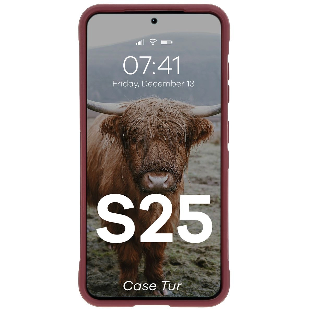 Etui Bizon Tur do Galaxy S25 Ciemnofioletowy