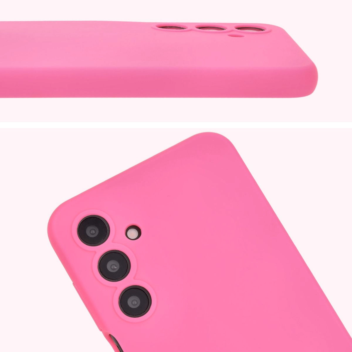Etui Bizon Silikonowe Soft do Galaxy A16 4G/5G Neonowo-różowy